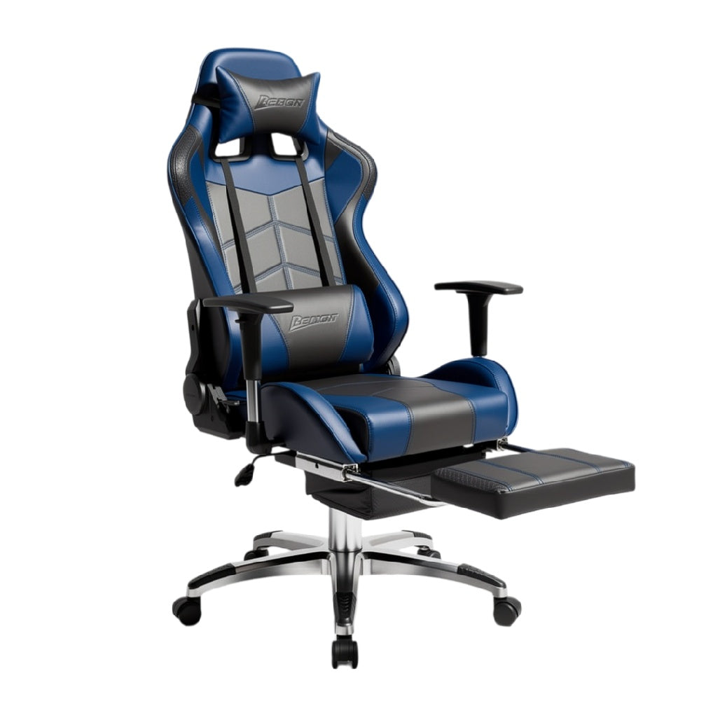 Technische titel in het Nederlands: **Ergonomische Gamingstoel met Uittrekbare Voetsteun**