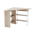 **Technische Titel in het Nederlands: Hoekbureau met Open Planken en Moderne Design**